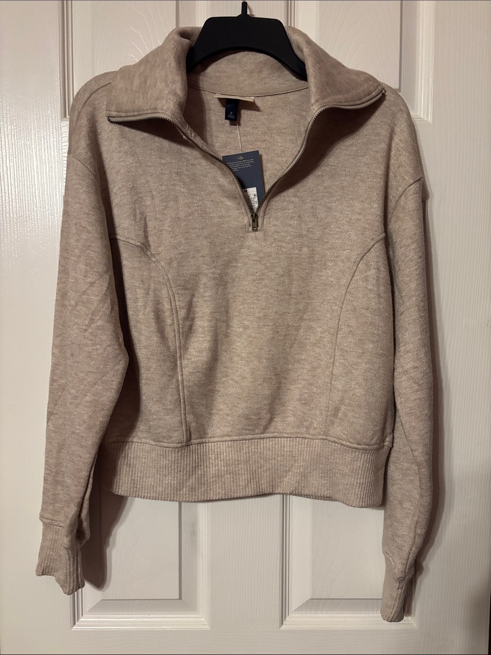 NWT universal thread Quarter-Zip Soft Knit Sweater - Beige size medium